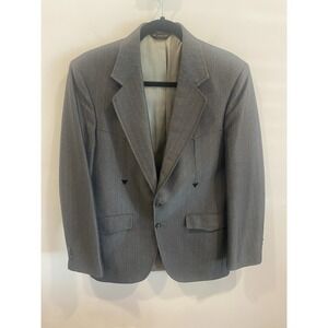 Vintage Sheplers Western‎ Blazer Mens 38R Single Breasted  Gray